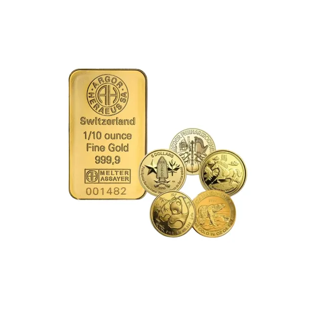 1/10 oz Gold Bar/Coin (Circulated) (Unsealed) – Assorted Brands — photo 1