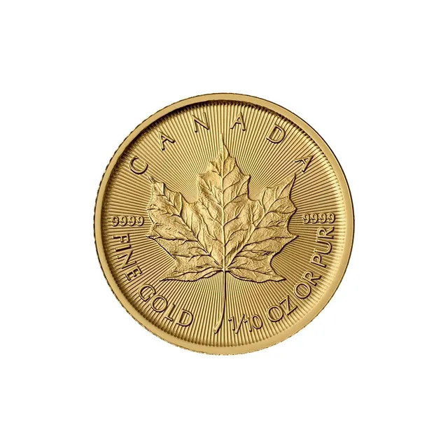 1/10 oz Gold Canadian Maple Leaf Coin — photo 1