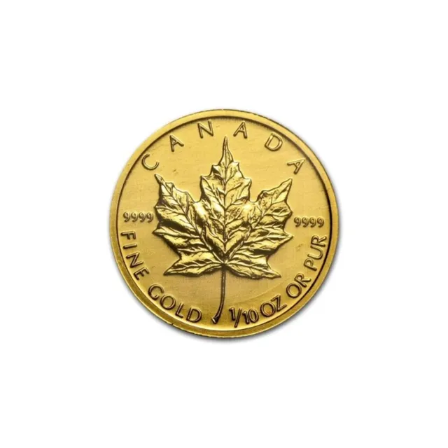 1/10th Oz Gold Maple Leaf (Random Year) (Circulated) (Sealed) – Royal Canadian Mint — photo 1