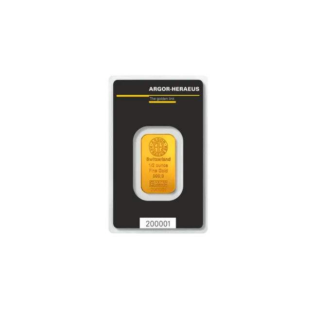 1/2 Oz Gold Bar (Inc. Assay Card) – Argor Heraeus — photo 1
