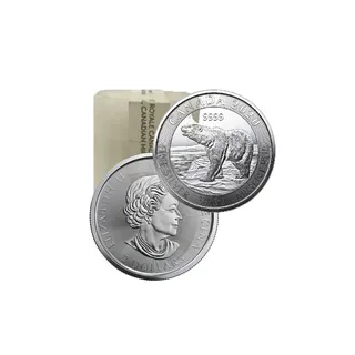 1/2 oz. Silver Polar Bear Tube (20 Pcs) (Circulated) (Random year) – Royal Canadian Mint