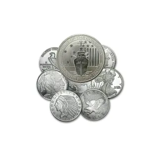 1/2 oz Silver Round (Random Mint & Design) (Circulated)