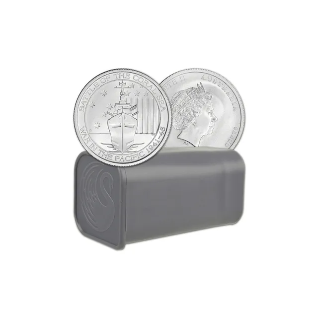 1/2 oz Silver Round Tube (25 Pcs) (Circulated) – Perth Mint — photo 1