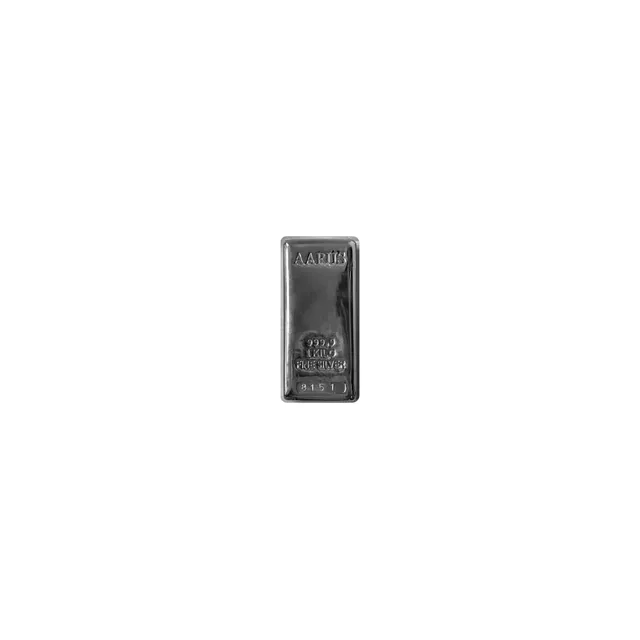 1 Kilo/KG AARUS Cast Silver Bar (NOT LBMA APPROVED) — photo 1