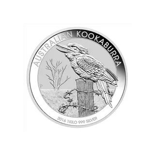 1 Kilo Silver 2016 Australian Kookaburra Coin