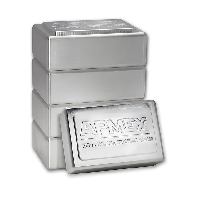 1 Kilo Silver Bar (Stacker) – APMEX — photo 1