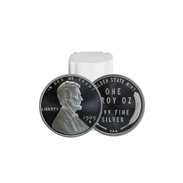 1 oz Abraham Lincoln Silver Round Tube (20 pcs) – Golden State Mint — photo 1