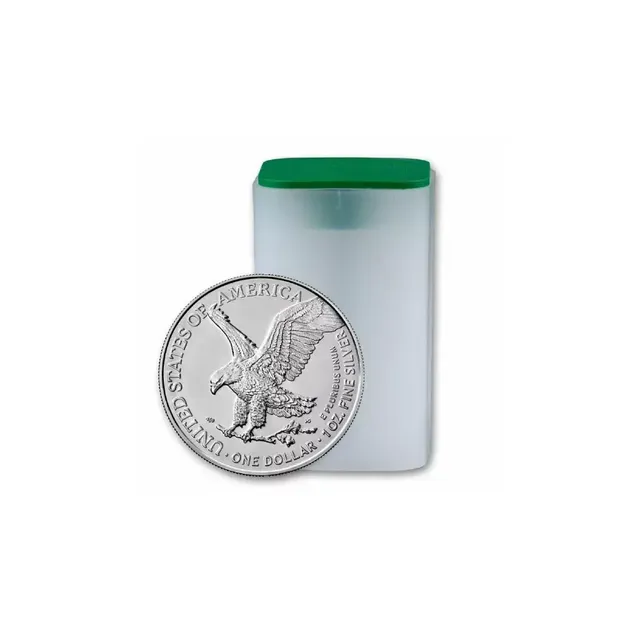 1 Oz American Silver Eagle Coin Tube (Random Year) (Circulated) (20 Pcs) – U.S Mint — photo 1