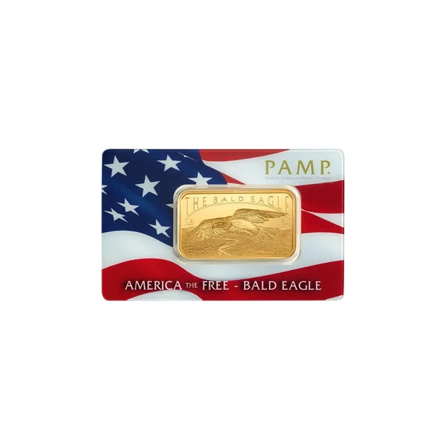 1 Oz Bald Eagle Gold Bar (Inc. Assay Card) – PAMP Suisse — photo 1