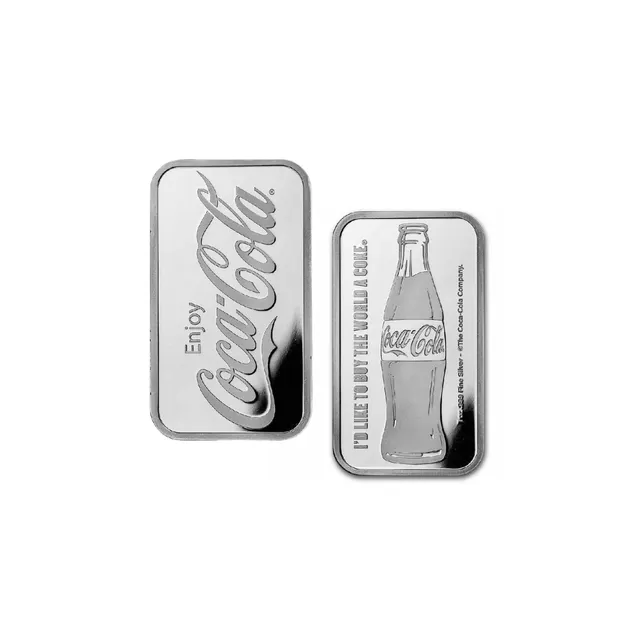 1 oz Coca Cola Pure Silver .999 Bar — photo 1