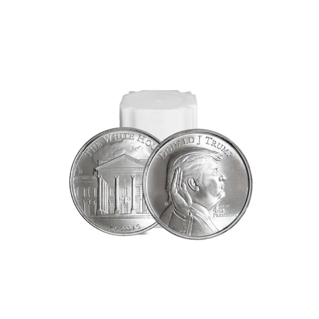 1 Oz Donald J Trump Silver Round Tube (20 Pcs) – Elemetal Mint — photo 1