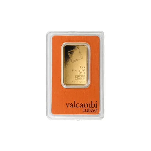 1 oz Gold Bar(Inc. Assay Card) – Valcambi Suisse — photo 1