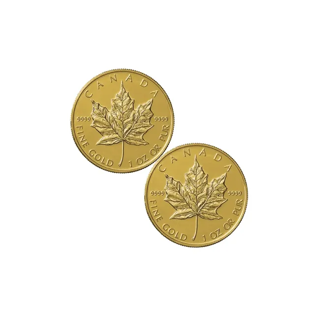 1 Oz Gold Maple Leaf (Random Year) (Circulated) (Pack Of 2) – Royal Canadian Mint — photo 1