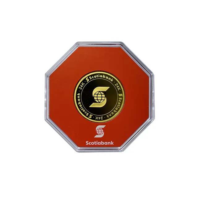 1 oz Gold Scotiabank Round Bar — photo 1