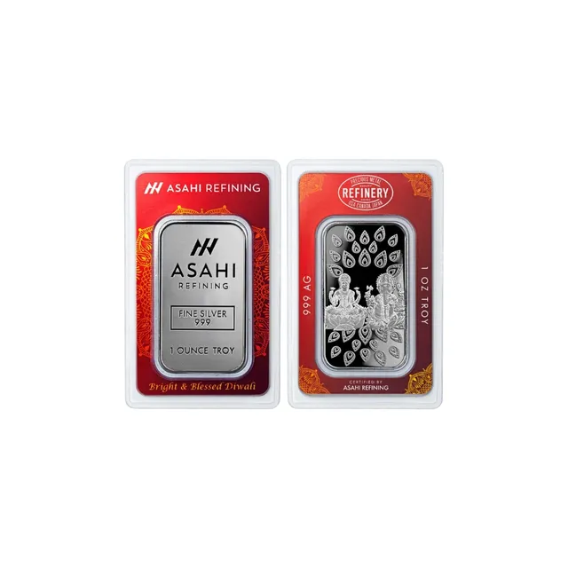 1 Oz Lakshmi Ganesh Silver Bar – Asahi Refining — photo 1