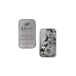 1 oz Lunar Snake Silver Bar – Asahi Refining