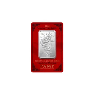 1 Oz Lunar Year of the Snake Silver Bar (Inc Assay Card) – Pamp Suisse