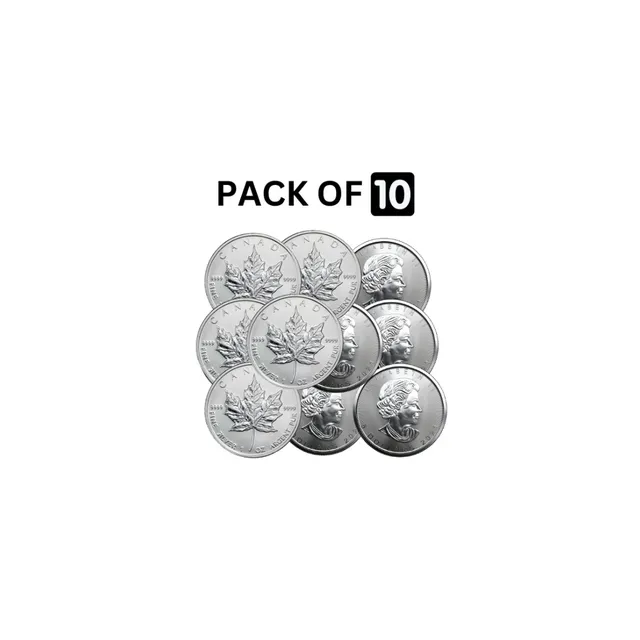 1 oz Random Year Silver Maple (Circulated) (Pack of 10) – Royal Canadian Mint — photo 1