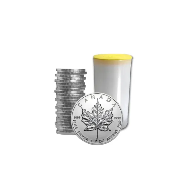 1 oz Random Year Silver Maple Tubes (Circulated) (25 Pcs) – Royal Canadian Mint — photo 1