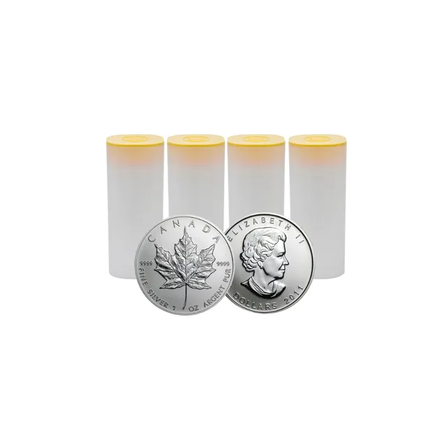 1 oz Random Year Silver Maple Tubes (Circulated) (Pack of 4) (100 Pcs) – Royal Canadian Mint — photo 1