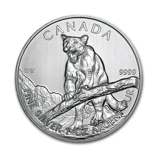 1 Oz Silver 2012 Wildlife Series Cougar Coin