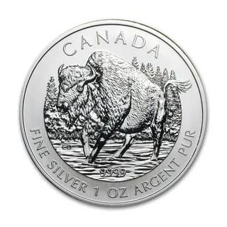 1 Oz Silver 2013 Wildlife Series Bison Coin