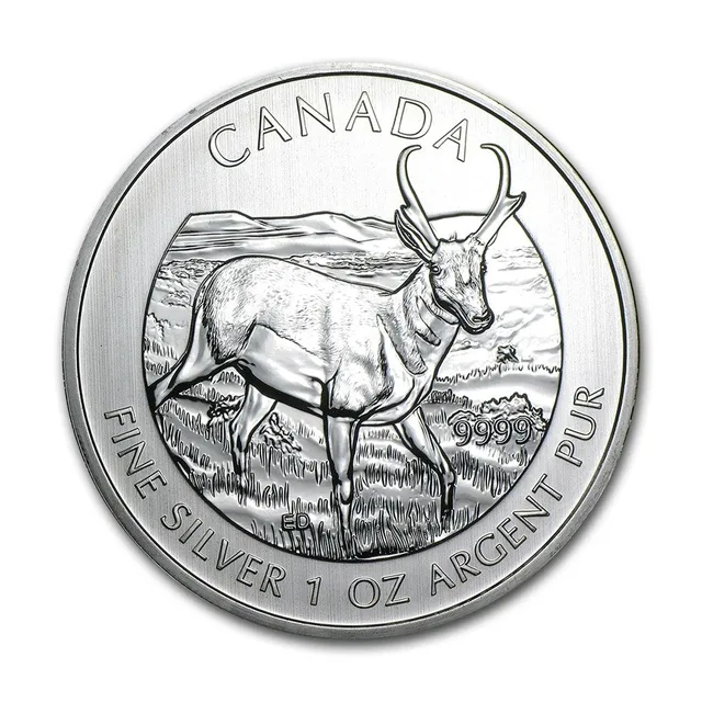 1 Oz Silver 2013 Wildlife Series Proghorn Antelope Coin — photo 1