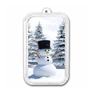 1 Oz Silver Colorized Snowman Bar – APMEX