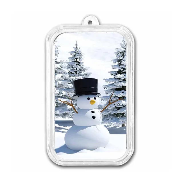 1 Oz Silver Colorized Snowman Bar – APMEX — photo 1