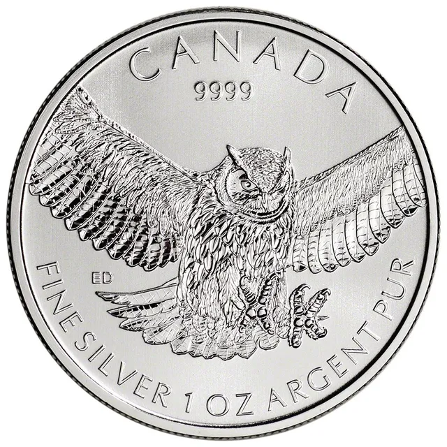 1 Oz Silver Great Horned Owl — photo 1