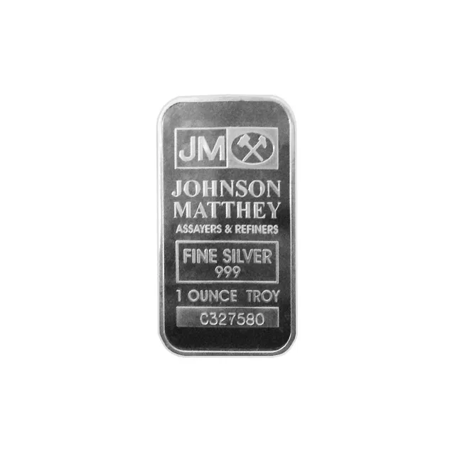 1 Oz Silver Johnson Matthey Bar — photo 1
