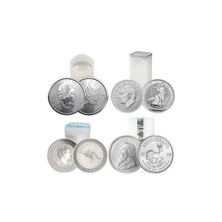 1 Oz Silver Sovereign Coin Tube Bundle – 100 Oz