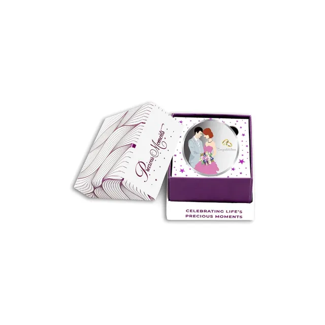 10 gram (999.9) Congratulations Coloured Silver Round (Inc Capsule & Gift Box) — photo 1