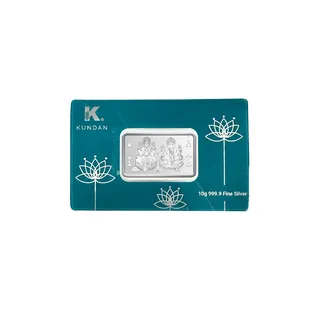 10 Gram Lakshmi Ganesha Silver Bar (999.9) (Inc Assay Card) – Kundan