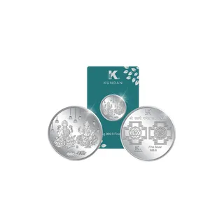 10 Gram Lakshmi Ganesha Silver Coin (999.9) (Inc Assay Card) – Kundan