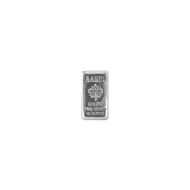 10 oz AARUS Cast Silver Bar (NOT LBMA APPROVED) — photo 1