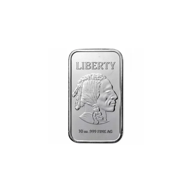 10 Oz Buffalo Silver Bar (Circulated) (Unsealed) — photo 1