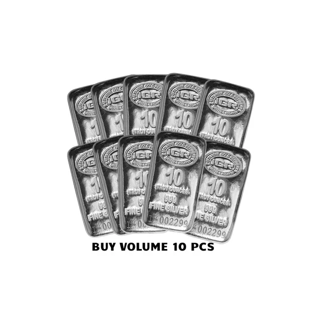 10 oz Silver Bar Bundle ( 100 Oz) (Inc. Assay cert.) (Circulated) – Istanbul Gold Refinery — photo 1
