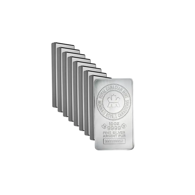 10 oz Silver Bar Bundle (100 Oz) Sealed – Royal Canadian Mint — photo 1