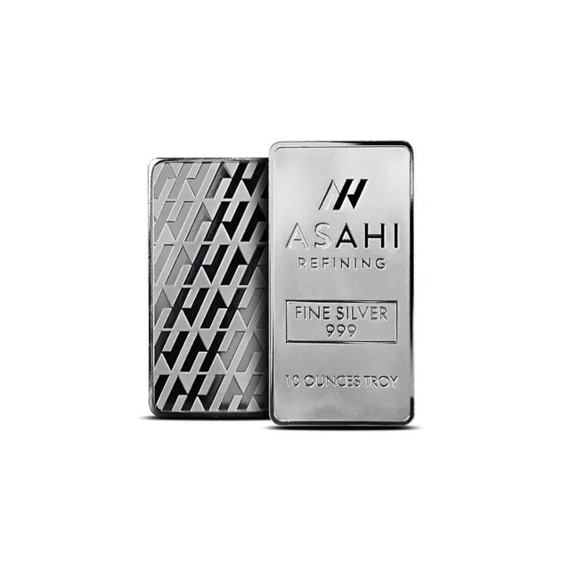 10 oz Silver Bar (Sealed) – Asahi Refining — photo 1