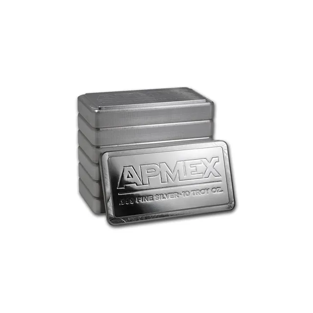 10 Oz Silver Bar (Stacker) – APMEX — photo 1