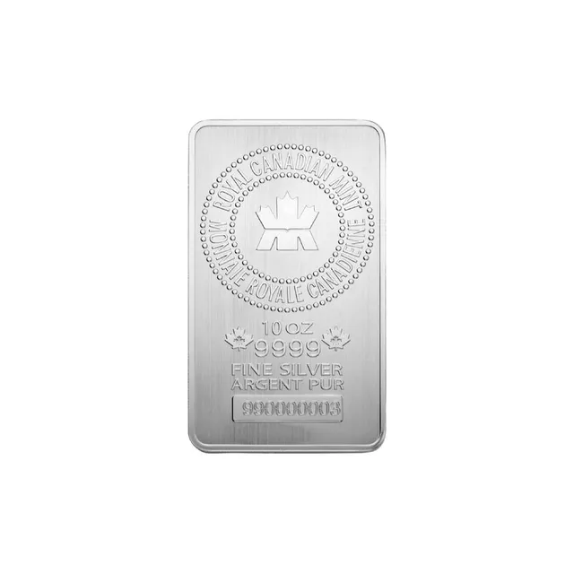10 oz Silver Bar UnSealed (Circulated) On Sale – Royal Canadian Mint — photo 1