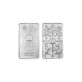 10 oz Silver Celebration Bar (Sealed) – Royal Mint UK