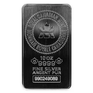 10 Oz Silver Royal Canadian Mint Bar