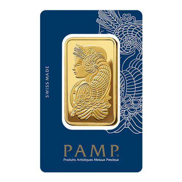 100 Gram Gold PAMP Suisse Lady Fortuna Bar — photo 1