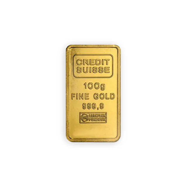 100 grams Gold Bar (Circulated) – Credit Suisse — photo 1