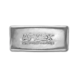 100 Oz Cast-Poured Silver Bar – APMEX