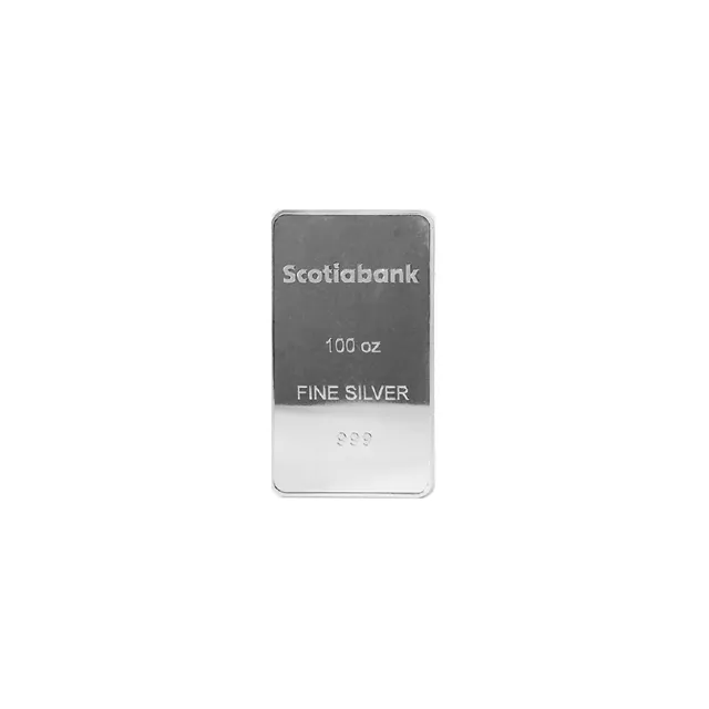 100 Oz Scotiabank Silver Bar — photo 1