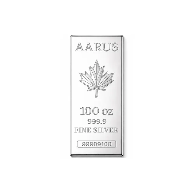 100 Oz Silver Aarus Bar — photo 1