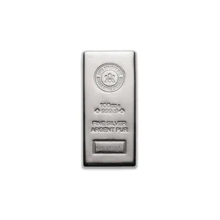 100 oz Silver Bar (Circulated) – Royal Canadian Mint